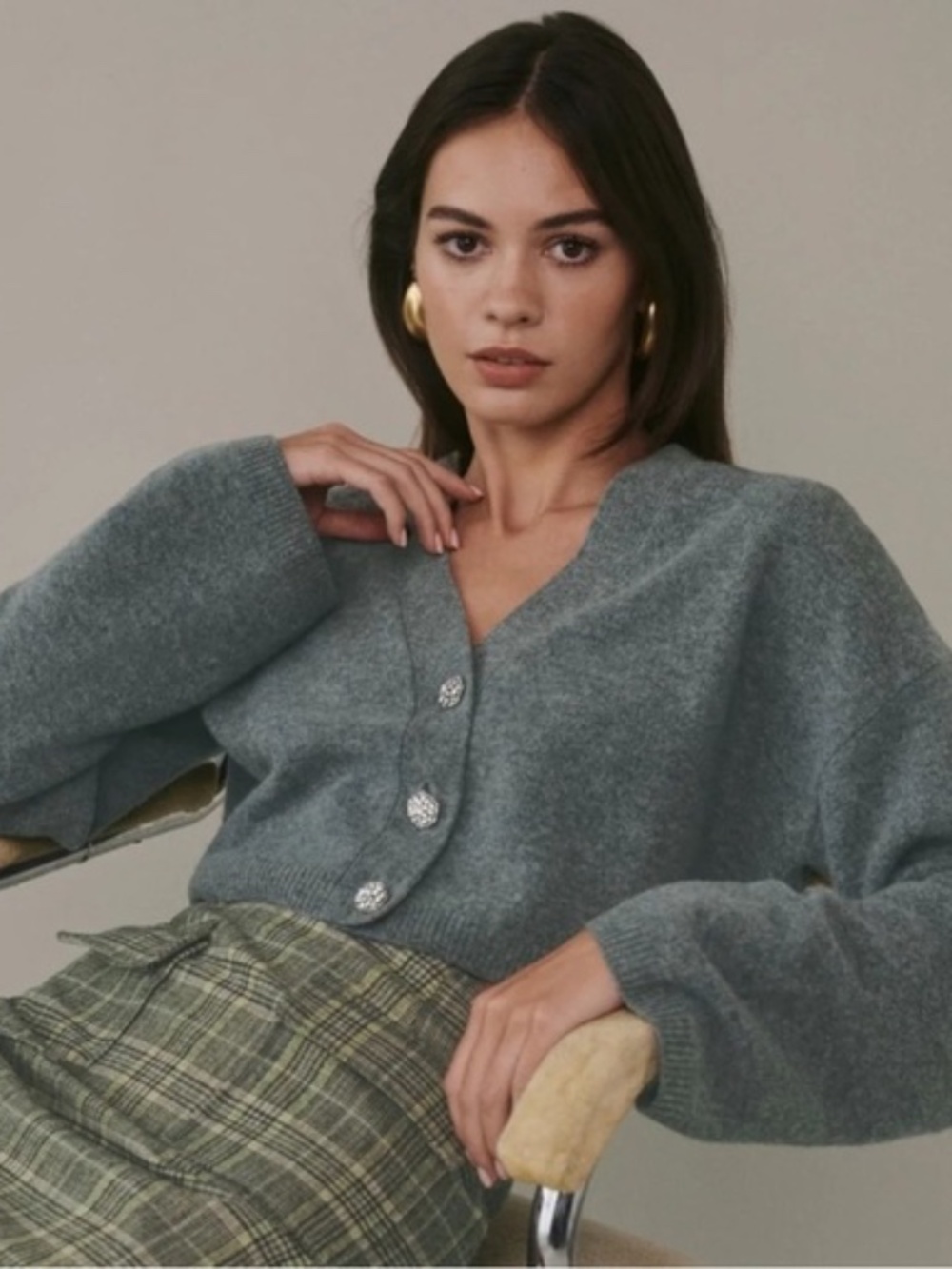 Reformation Val Regenerative Wool Cardigan
